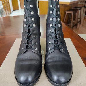 Madewell The Patti Lace-Up Boot True Black Size 7